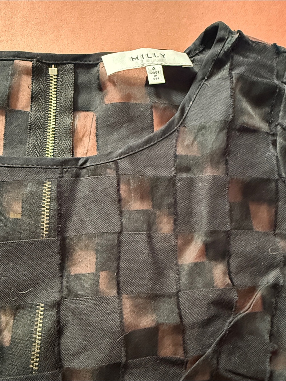 ❤️ NEW Milly Sheer crop top black / short sleeves - Picture 4 of 7
